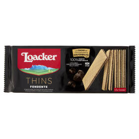 Loacker Thins Fondente Wafer con crema al Cioccolato Fondente wafers 150g