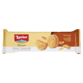 Loacker Biscuits Peanut Pleasure Biscotti meringati con crema alle Arachidi 80g