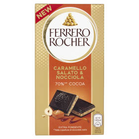 Ferrero Rocher Caramello Salato & Nocciola 70%** Cocoa Extra Fondente 90 g