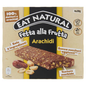 Eat Natural Fetta alla Frutta Arachidi 4 x 30 g