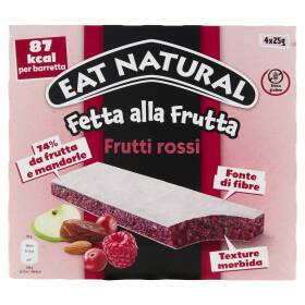 Eat Natural Fetta alla Frutta Frutti rossi 4 x 25 g
