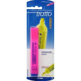Evidenziatore tratto video colore rosa extra fluo 1pz