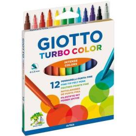Giotto turbocolor 12 pennarelli a punta fine
