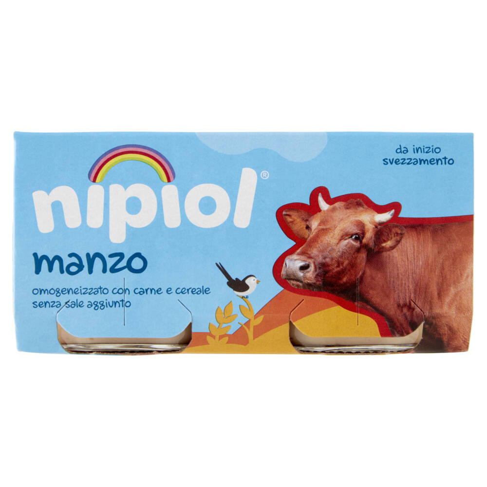 nipiol manzo omogeneizzato con carne e cereale 2 x 80 g