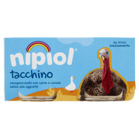 Nipiol Tacchino Omogeneizzato con tacchino e cereale 2 x 80 g