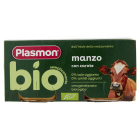 Plasmon semplicemente bio manzo con carote 2 x 80 g