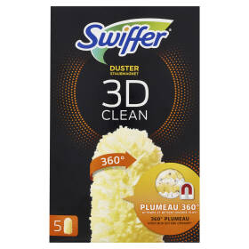 Swiffer Dry 3D Clean Panni Cattura Polvere per Scopa Swiffer - Ricarica 14  Salviette