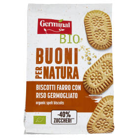 Germinal Bio Buoni per Natura Biscotti Farro con Riso Germogliato 300 g