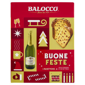 Balocco Buone Feste il Panettone 750 g & Gran Dessert Contri 75 cl