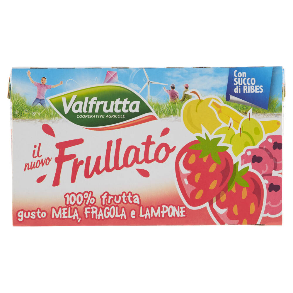 Valfrutta Il Nuovo Frullato 100% Frutta Gusto Mela, Fragola e