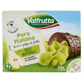 Valfrutta Pera Italina Succo e polpa di frutta 6 x 200 ml