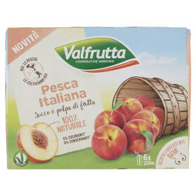 Valfrutta Pesca Italiana Succo e polpa di frutta 6 x 200 ml