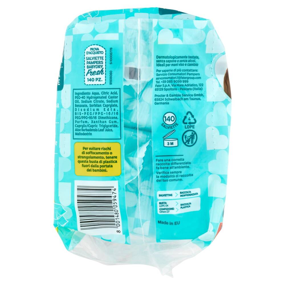 Salviette Pampers Baby Fresh senza alcol - 20 pz - Acquista Online