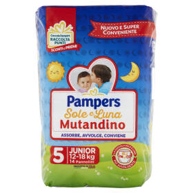 Pampers Sole e Luna Mutandino 5 Junior 14 pannolini