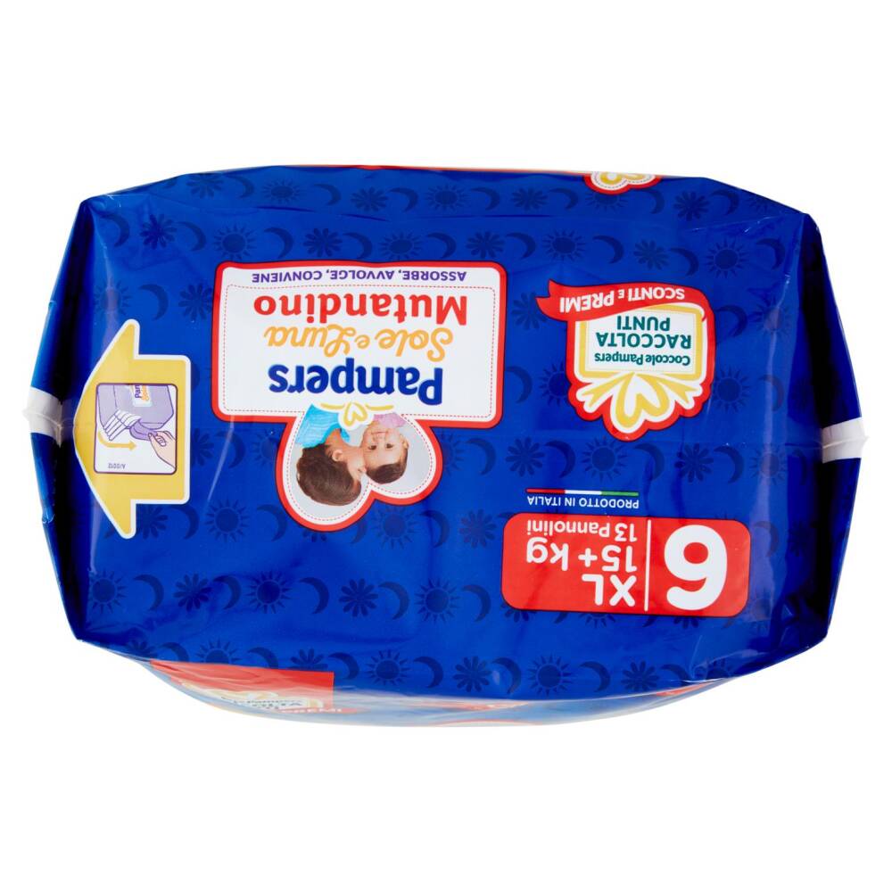 Pannolini Pampers Sole E Luna Taglia 4 - 132 Pezzi, Per Bambini 7-18 Kg