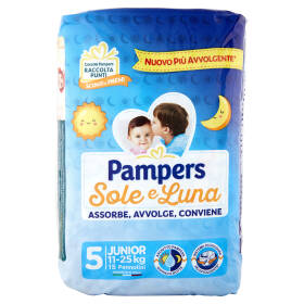 Pampers Sole e Luna 5 Junior 15 pz