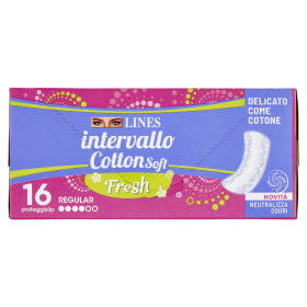 Lines intervallo Cotton Soft Fresh proteggislip Regular Disteso 16 pz