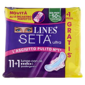 Lines Seta ultra lungo con ali 11+1 pz