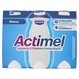 ACTIMEL, Yogurt da Bere con Vit B6 e D per il Sistema Immunitario, Bianco Naturale, 6X100G