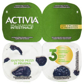 ACTIVIA Yogurt con Probiotico Bifidus, gusto Prugna, 4x125g