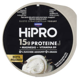 HiPRO Yogurt,15g Proteine,0% Grassi,Stracciatella,con Magnesio&Vit B9,basso in lattosio,160g
