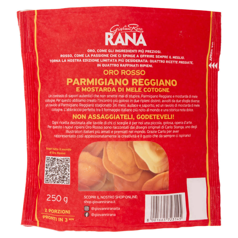 Giovanni Rana Oro Rosso Ravioli con Parmigiano Reggiano e Mostarda di Mele  Cotogne 250 g
