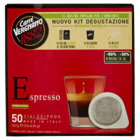 Caffè Vergnano 1882 Nuovo Kit Degustazione Espresso Cialde Compostabili 50  x 6,94 g