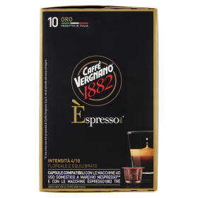 Caffè Vergnano 1882 Èspresso1882 Oro 10 Capsule Compatibili Nespresso* 50 g