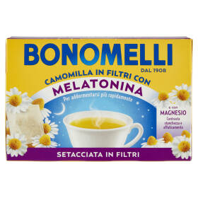 Bonomelli Camomilla in Filtri con Melatonina e con Magnesio Setacciata in Filtri 14 filtri 35 g