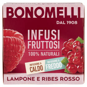 Bonomelli Infusi Fruttosi 100% Naturali Lampone e Ribes Rosso 12 Filtri 24 g