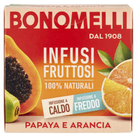 Bonomelli Infusi Fruttosi 100% Naturali Papaya e Arancia 12 Filtri 24 g
