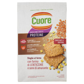 Cuore Sfoglie al forno con farina di Lenticchie e semi di amaranto 170 g