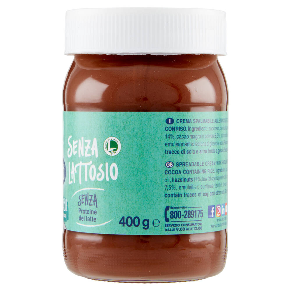 Riso Scotti Si con Riso Crema Spalmabile con riso, nocciole e cacao Senza  Lattosio 400 g