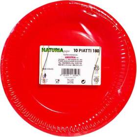 Aristea piatti rossi in cartone ? 18cm - 10pz