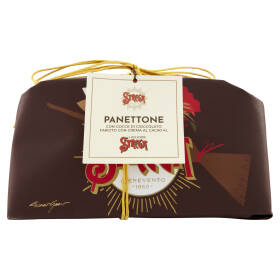 Strega Panettone con Gocce di Cioccolato Farcito con Crema al Cacao al Liquore Strega 1000 g