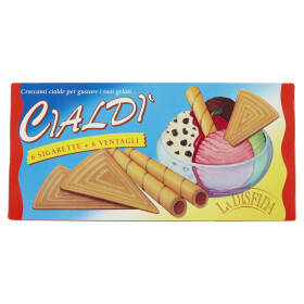 La Disfida Cialdì 6 sigarette e 6 ventagli per decorare i tuoi gelati 50 g