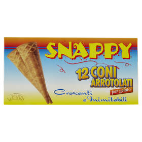 La Disfida Snappy 12 Coni Arrotolati per gelato 230 g