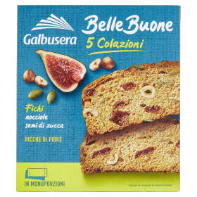 Galbusera BelleBuone 5 Colazioni Fichi nocciole semi di zucca 5 x 40 g