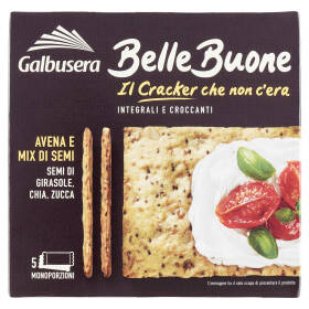 Galbusera BelleBuone il Cracker che non c'era Avena e Mix di Semi 5 x 40 g