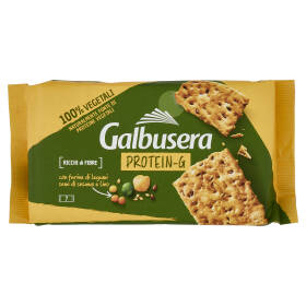 Galbusera Protein-G Cracker con farine di legumi, semi di sesamo e lino 7 x 40 g