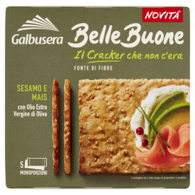 Galbusera BelleBuone il Cracker che non c'era Sesamo e Mais 5 x 40 g