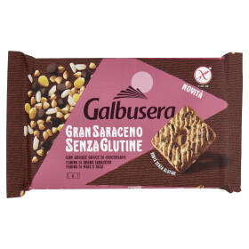 Galbusera Gran Saraceno Senza Glutine con Golose Gocce di Cioccolato 260 g (6 monoporzioni)