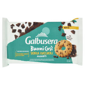 Galbusera BuoniCosì Senza Zuccheri Aggiunti con Cioccolato Fondente 6 x 43,3 g