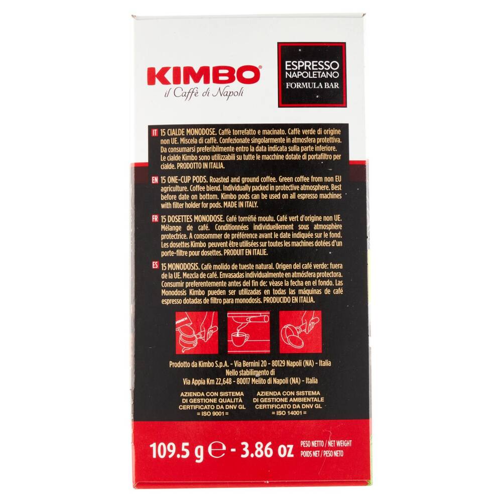 Kimbo Espresso Napoletano Formula Bar 50 Cialde Compostabili* 365 g