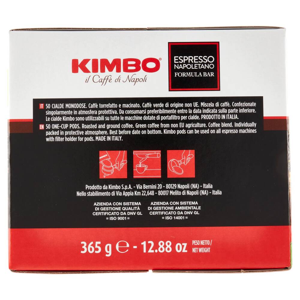 Kimbo Espresso Napoletano Formula Bar 50 Cialde Compostabili* 365 g