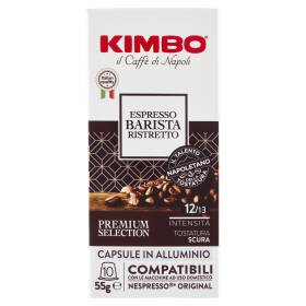 Kimbo Espresso Barista Capsule in Alluminio Compatibili con le Macchine Nespresso Original* 10x5,5 g