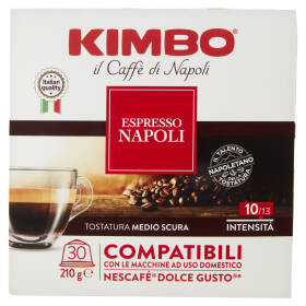 Kimbo Espresso Napoli Capsule Compatibili con le Macchine Nescafé Dolce Gusto* 30 x 7 g