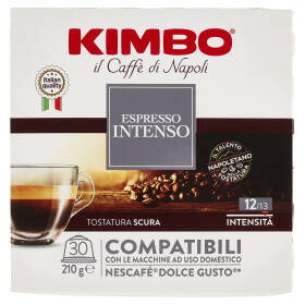 Kimbo Espresso Intenso Capsule Compatibili con le Macchine Nescafé Dolce Gusto* 30 x 7 g