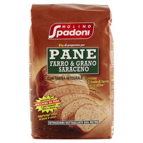 Molino Spadoni 1 kg di preparato per Pane Farro & Grano Saraceno 1000 g