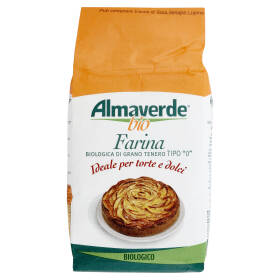Almaverde bio Farina Biologica di Grano Tenero Tipo "0" Ideale per torte e dolci 1000 g